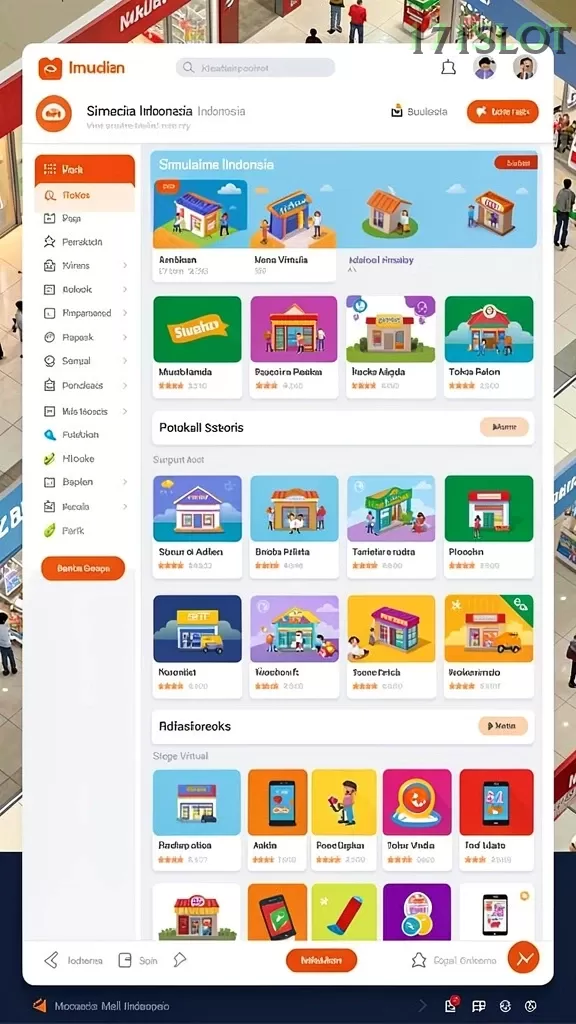 Cuplikan layar MEGA77 — menu navigasi